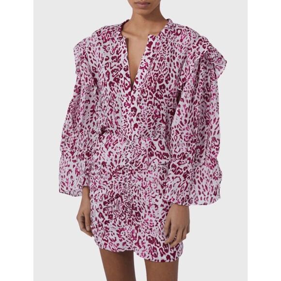 IRO Gira Leopard Dress Size‎ 4 New with Tags - Picture 5 of 12